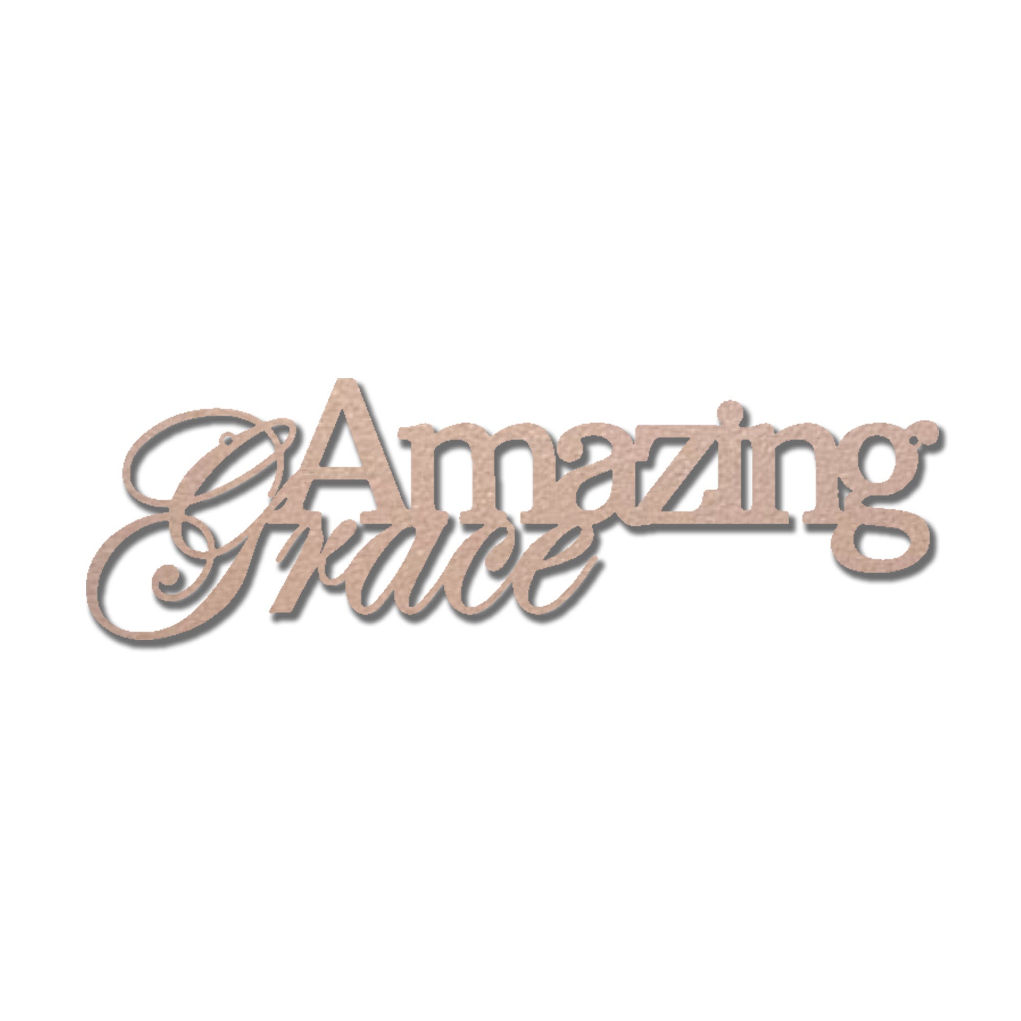 Amazing Grace Metal Wall Art Sign – Christian Steel Scripture Decor – Inspirational Faith Home Decor – Laser Cut Metal Sign