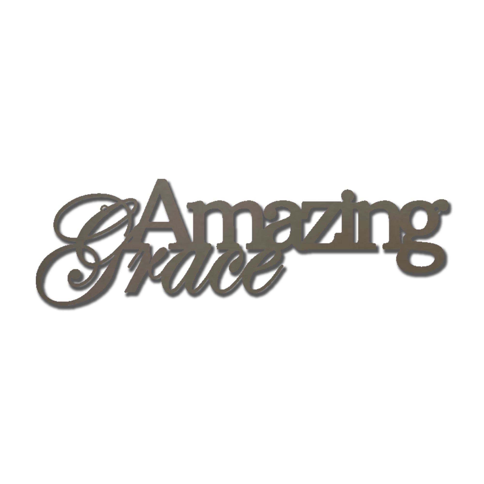 Amazing Grace Metal Wall Art Sign – Christian Steel Scripture Decor – Inspirational Faith Home Decor – Laser Cut Metal Sign