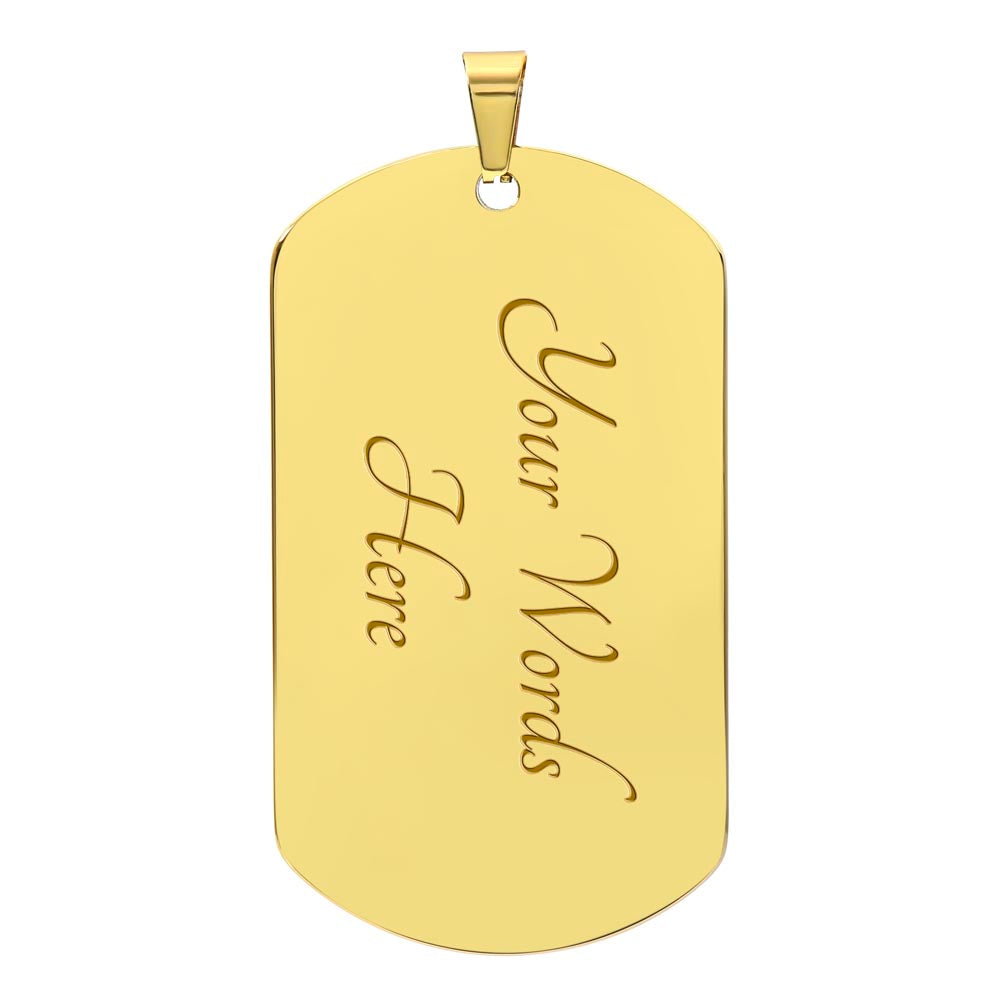 To My Son, Inspirational Graphic This Old Lion Dog Tag Necklace Gift from Mom