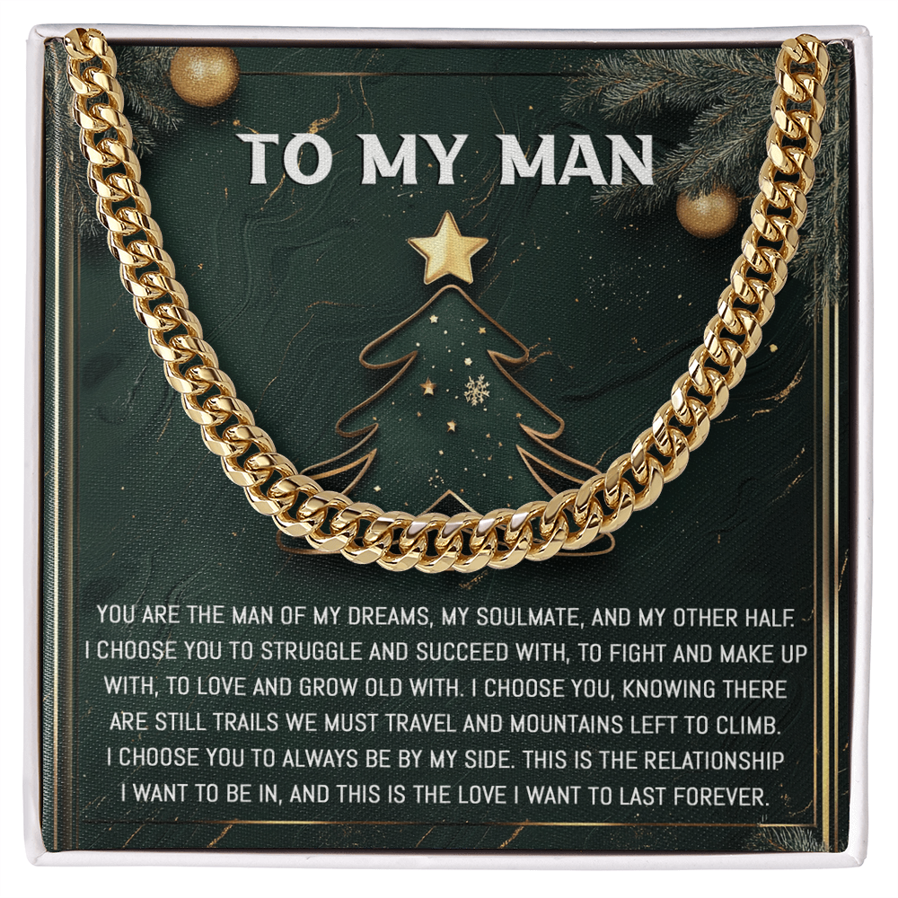 To My Man “My Soulmate” Christmas Message Card | Romantic Gift for Husband or Boyfriend | Forever Love Holiday Keepsake