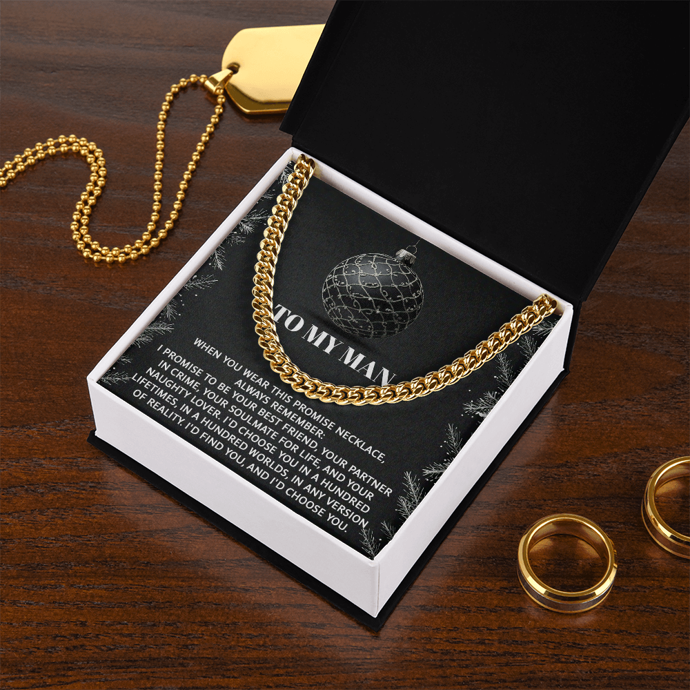 To My Man “Naughty Lover Promise” Christmas Message Card | Romantic Soulmate Gift for Husband or Boyfriend | Holiday Love Keepsake