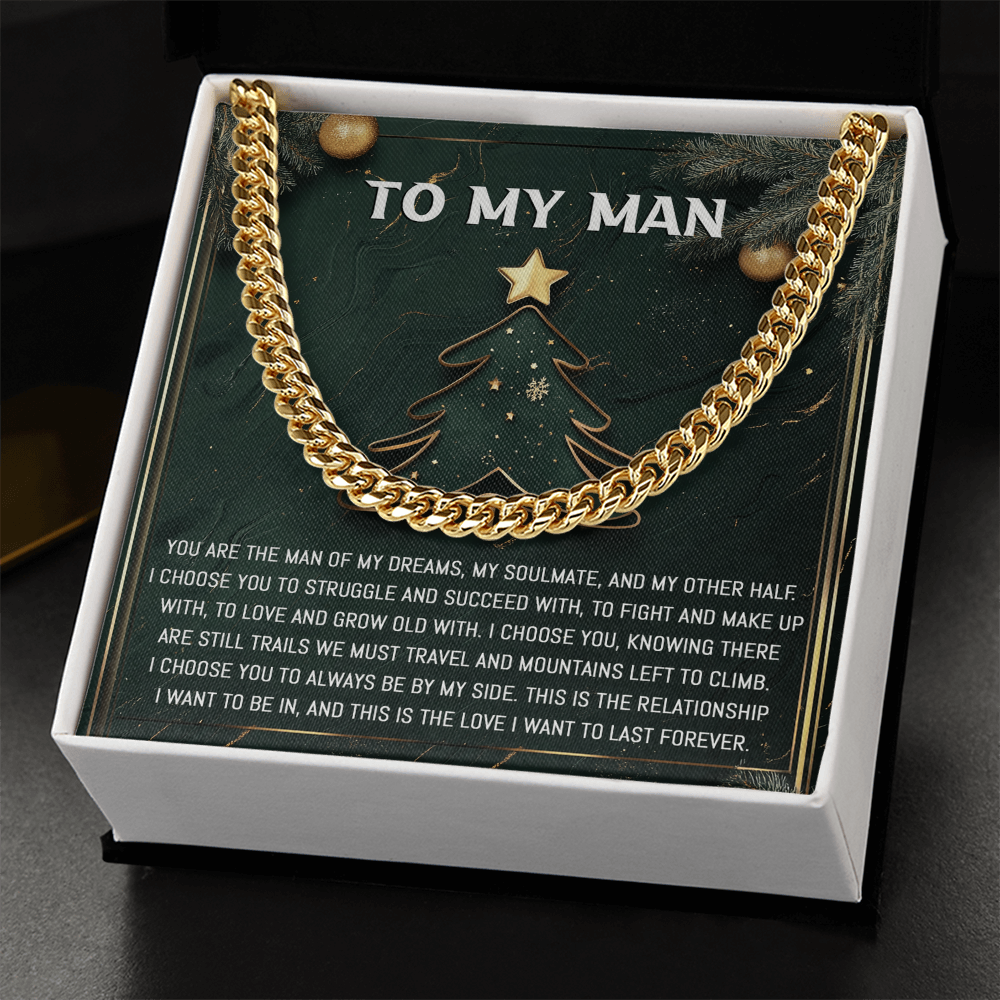 To My Man “My Soulmate” Christmas Message Card | Romantic Gift for Husband or Boyfriend | Forever Love Holiday Keepsake