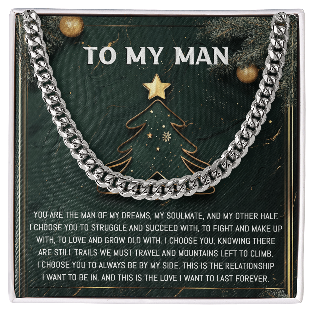 To My Man “My Soulmate” Christmas Message Card | Romantic Gift for Husband or Boyfriend | Forever Love Holiday Keepsake