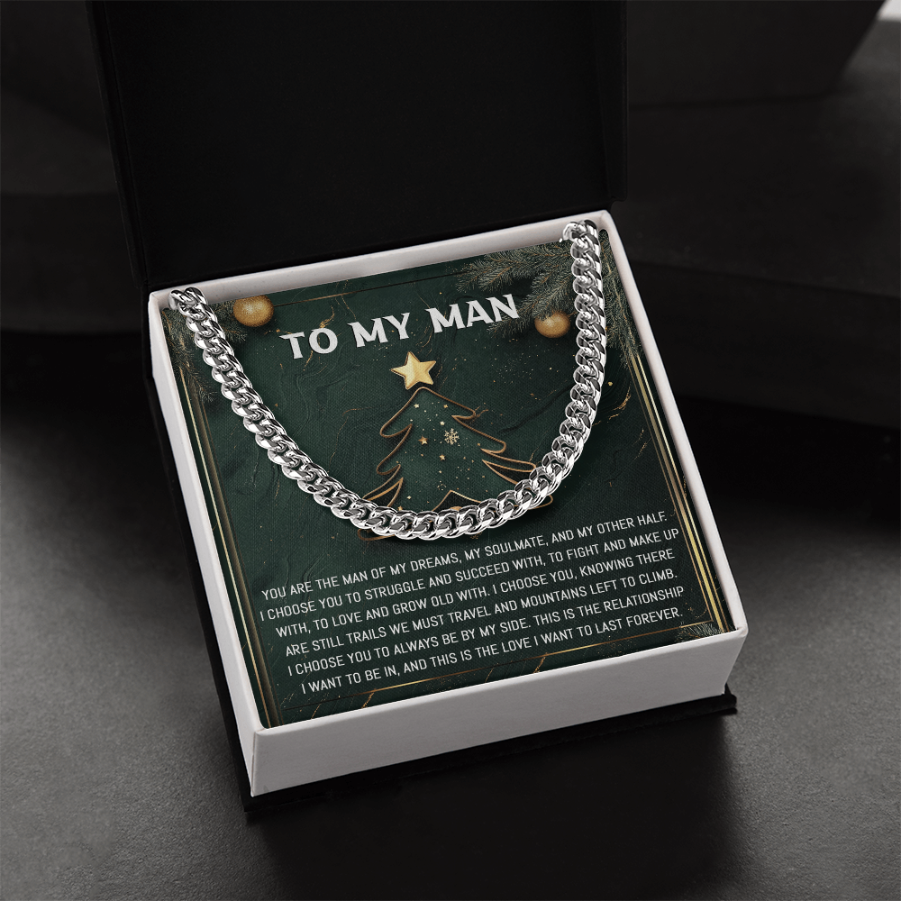 To My Man “My Soulmate” Christmas Message Card | Romantic Gift for Husband or Boyfriend | Forever Love Holiday Keepsake