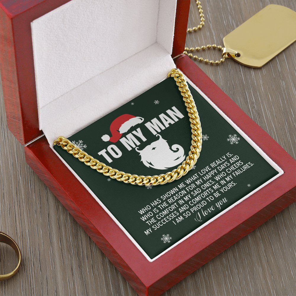 To My Man “Proud to Be Yours” Christmas Message Card | Romantic Holiday Gift for Boyfriend, Husband, or Soulmate