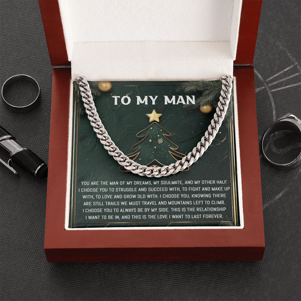 To My Man “My Soulmate” Christmas Message Card | Romantic Gift for Husband or Boyfriend | Forever Love Holiday Keepsake