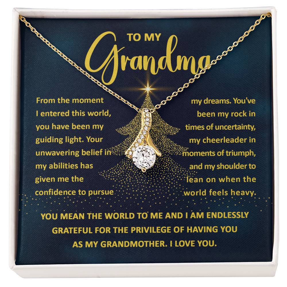 To My Grandma – Christmas Guiding Light Necklace Gift | Heartfelt Holiday Jewelry for Grandmother