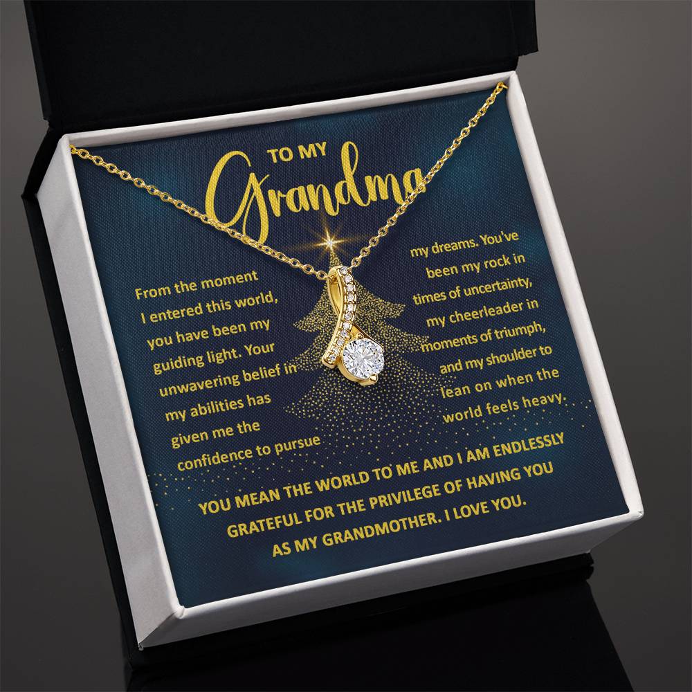 To My Grandma – Christmas Guiding Light Necklace Gift | Heartfelt Holiday Jewelry for Grandmother