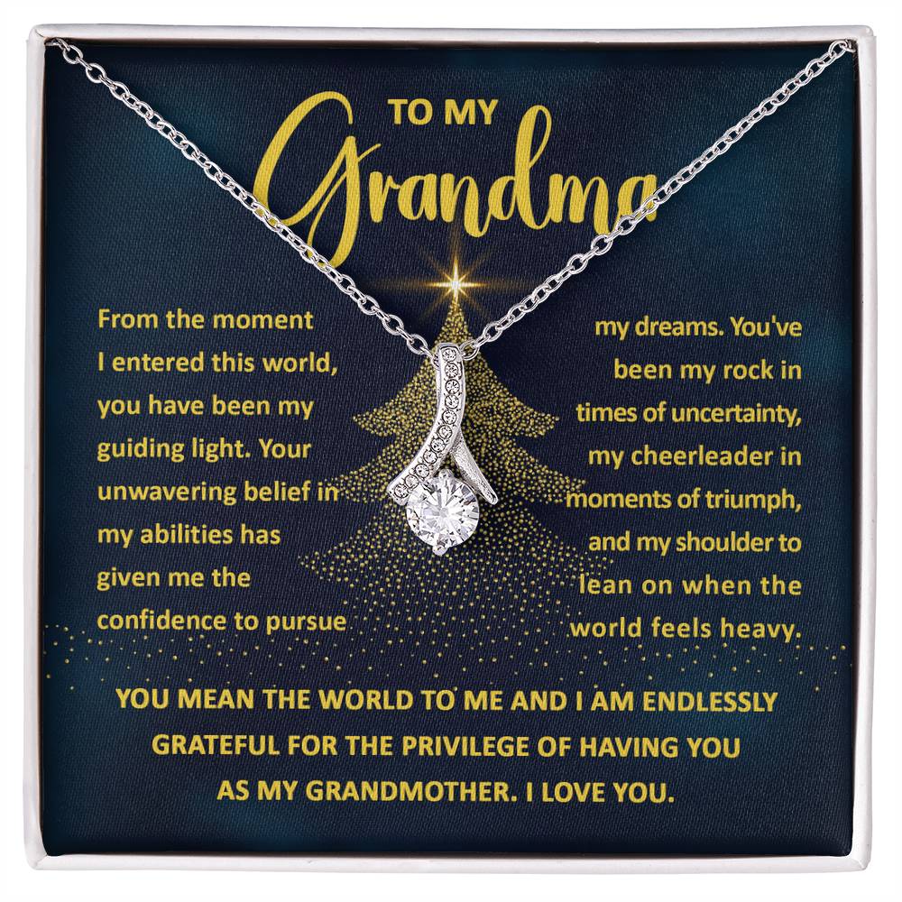 To My Grandma – Christmas Guiding Light Necklace Gift | Heartfelt Holiday Jewelry for Grandmother