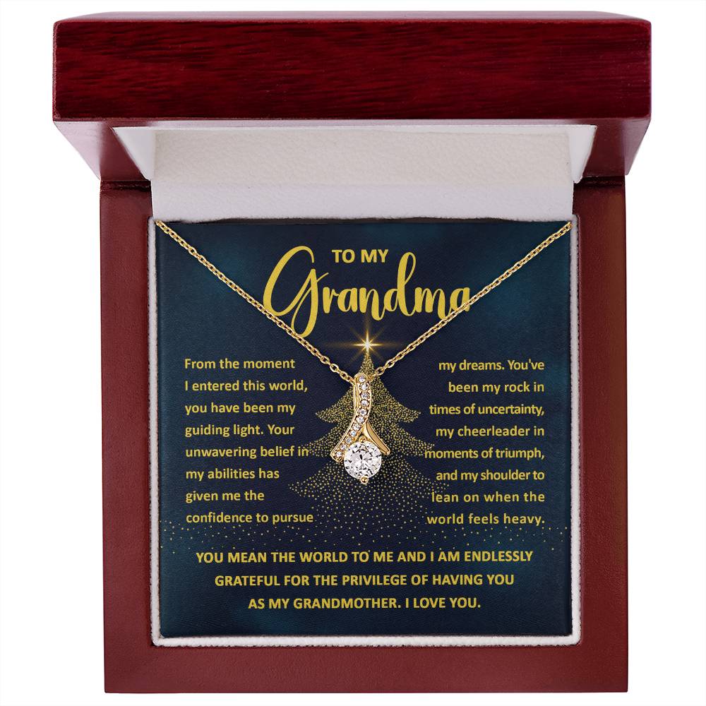 To My Grandma – Christmas Guiding Light Necklace Gift | Heartfelt Holiday Jewelry for Grandmother