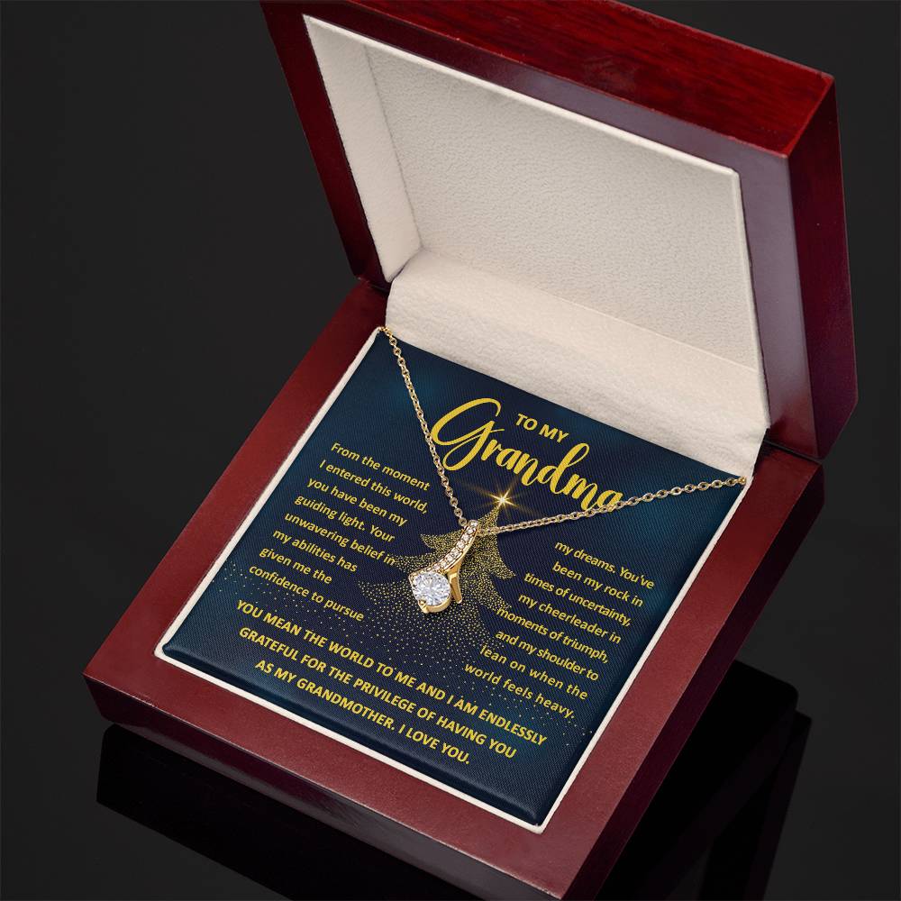 To My Grandma – Christmas Guiding Light Necklace Gift | Heartfelt Holiday Jewelry for Grandmother