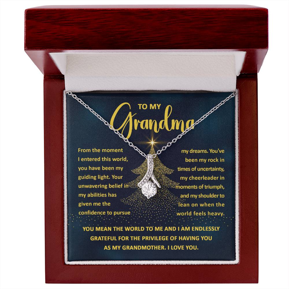 To My Grandma – Christmas Guiding Light Necklace Gift | Heartfelt Holiday Jewelry for Grandmother