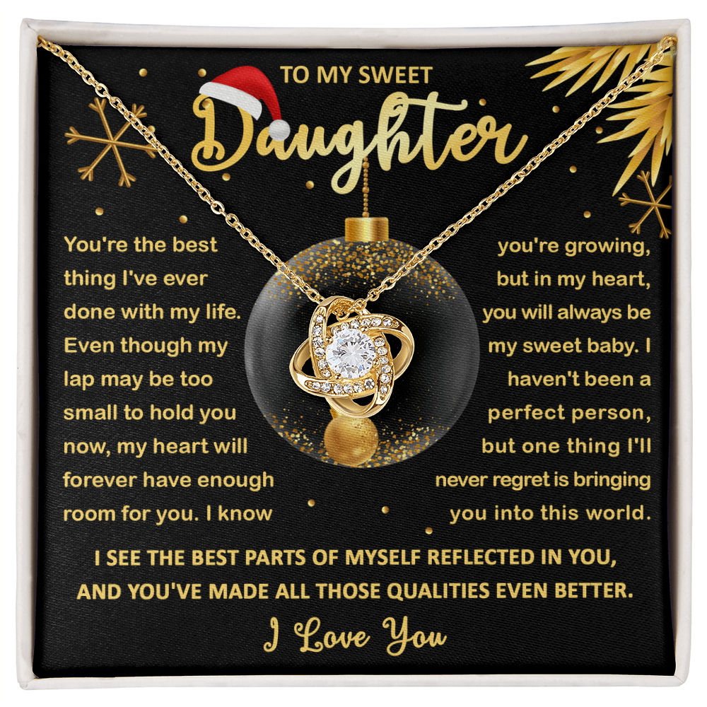 To My Sweet Daughter – I'll Always Have Room for You, Unconditional Love Christmas Gift Necklace for Her