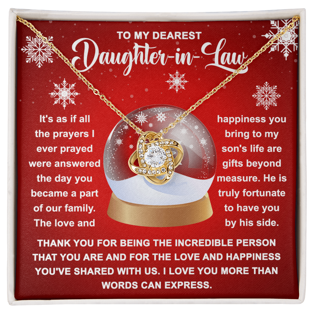To My Dearest Daughter-in-Law, Thank You for Being You – Christmas Necklace Gift