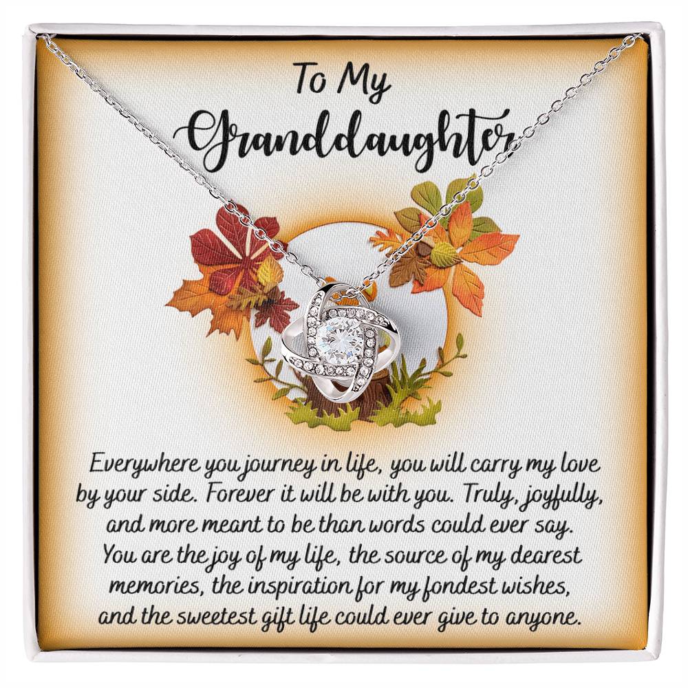 My Love by Your Side Love Knot Necklace Gift for Granddaughter
