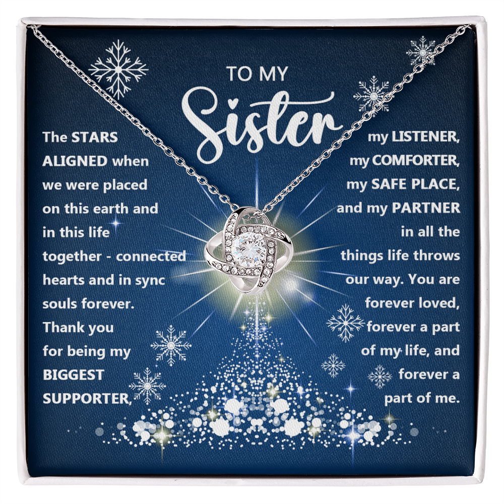 To My Sister “The Stars Aligned” Message Card with Necklace | Christmas Gift for Sister | Sentimental Sister Keepsake