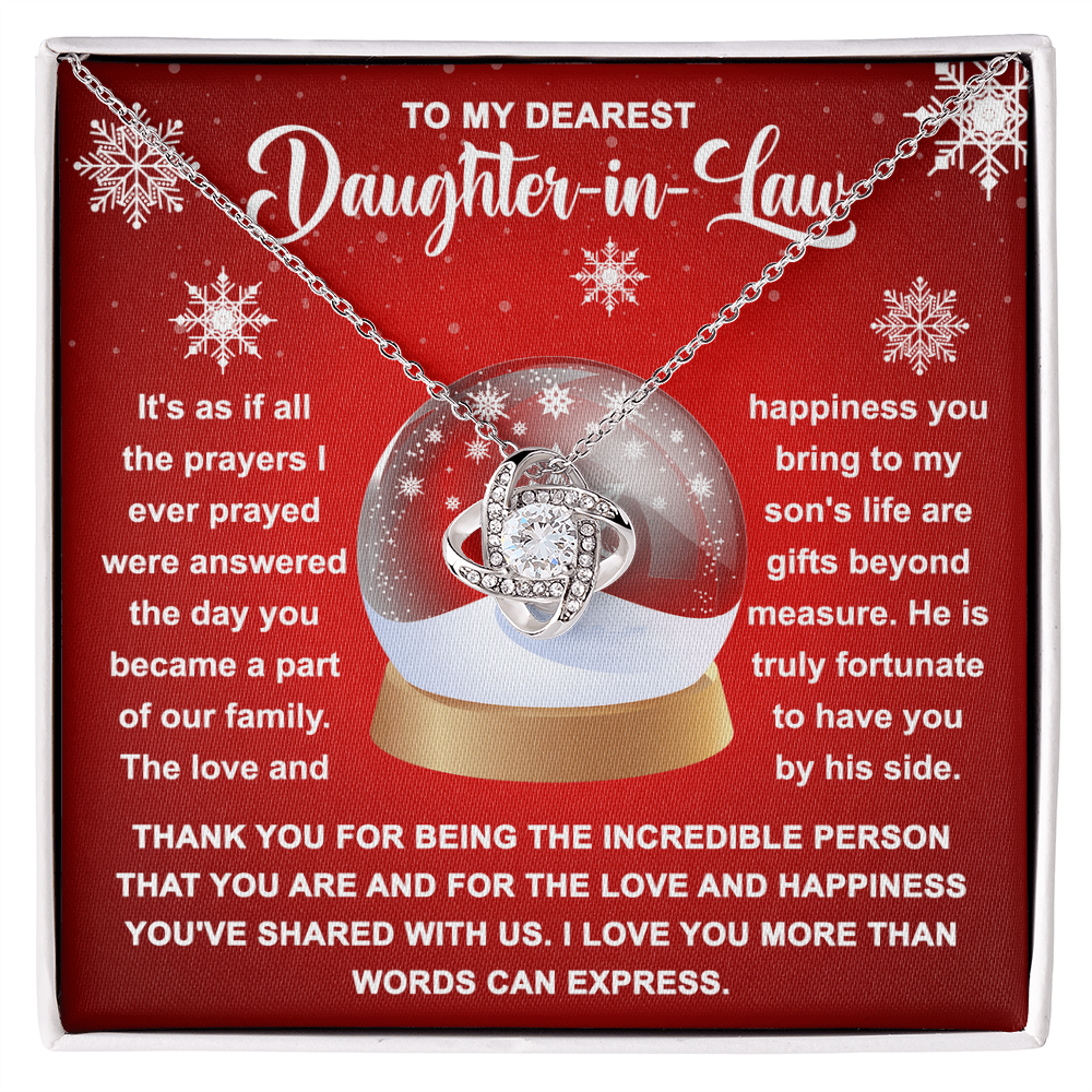 To My Dearest Daughter-in-Law, Thank You for Being You – Christmas Necklace Gift