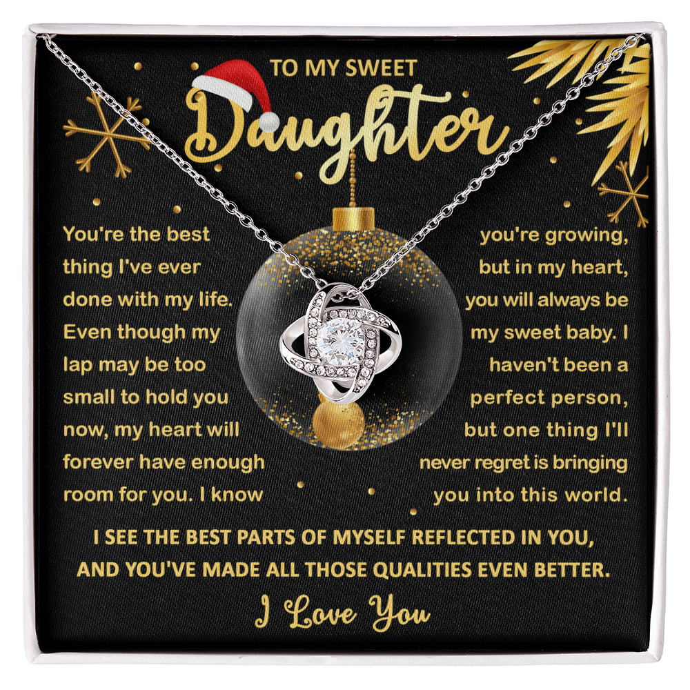 To My Sweet Daughter – I'll Always Have Room for You, Unconditional Love Christmas Gift Necklace for Her