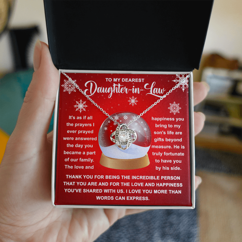 To My Dearest Daughter-in-Law, Thank You for Being You – Christmas Necklace Gift