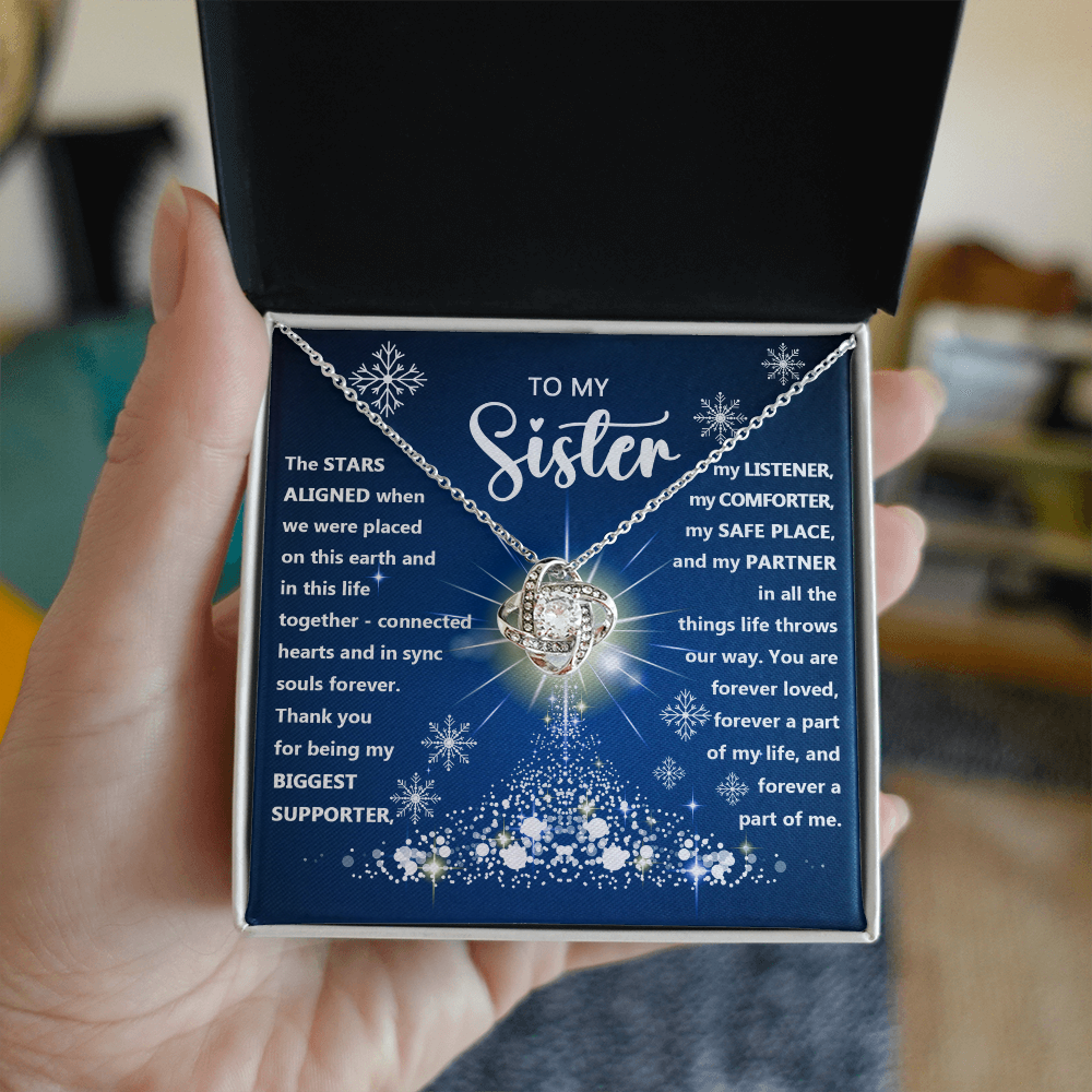 To My Sister “The Stars Aligned” Message Card with Necklace | Christmas Gift for Sister | Sentimental Sister Keepsake