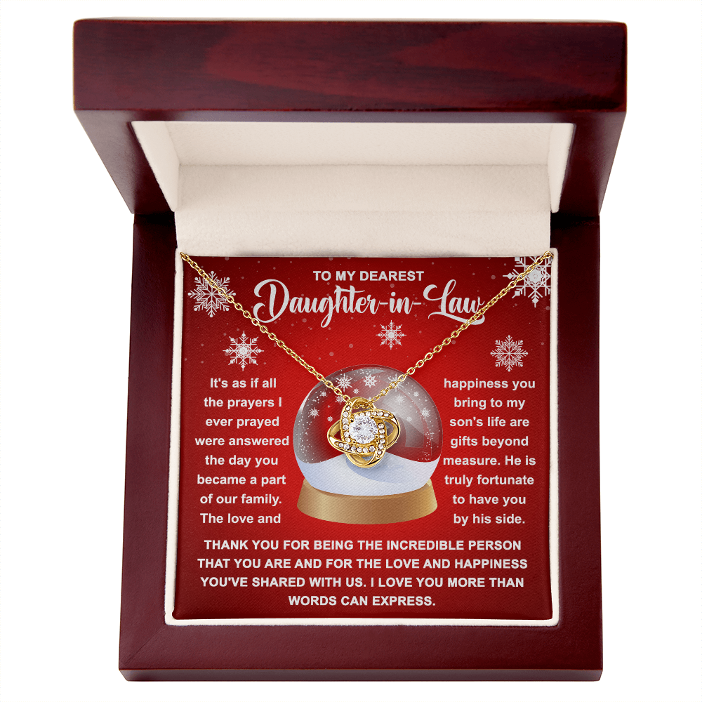 To My Dearest Daughter-in-Law, Thank You for Being You – Christmas Necklace Gift