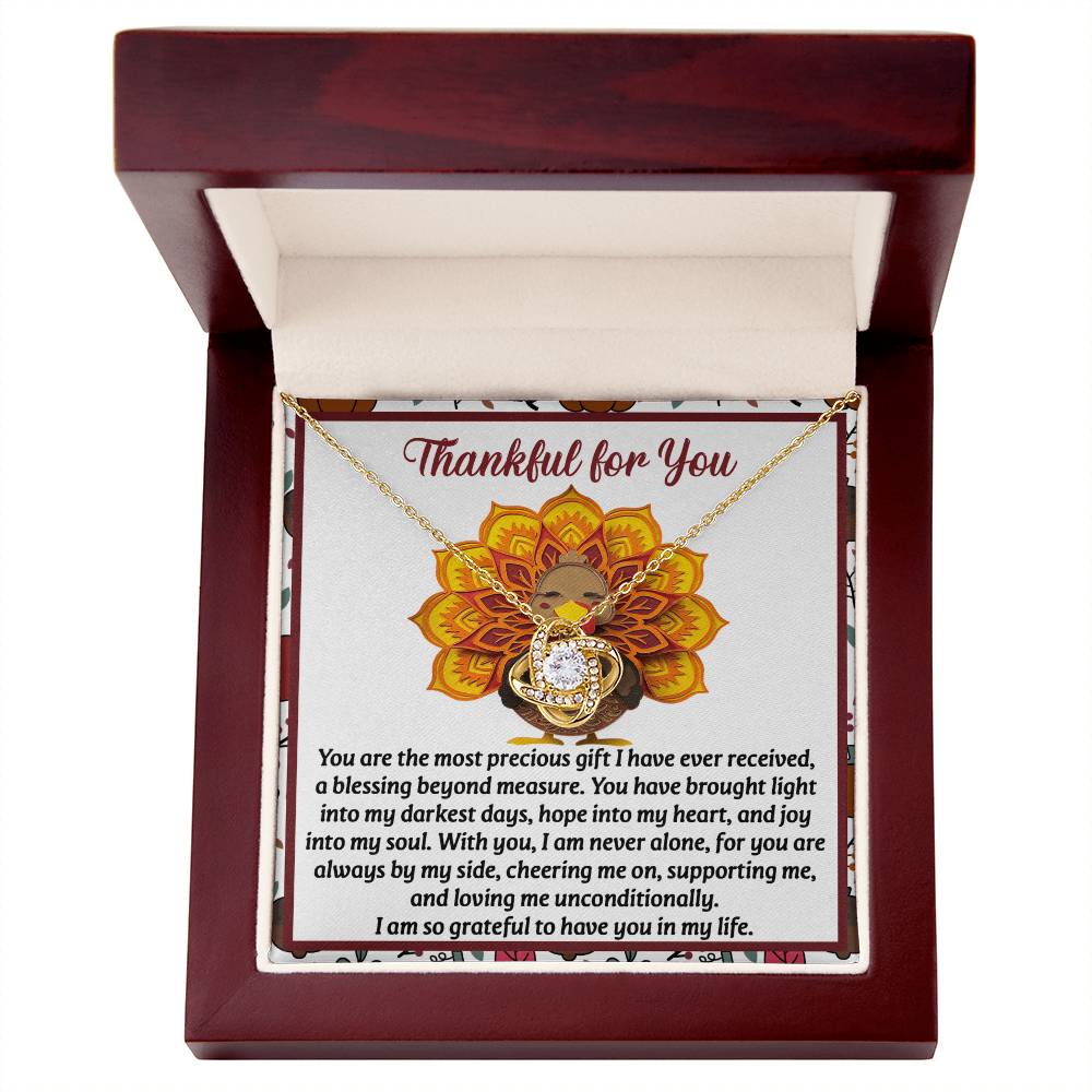 Hope in My Heart Love Knot Necklace – Thanksgiving Jewelry Gift
