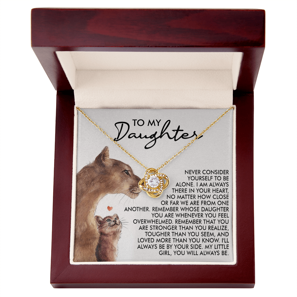 To My Daughter Love Knot Necklace – From Mom, A Symbol of Unconditional Love, Strength & Forever Bond