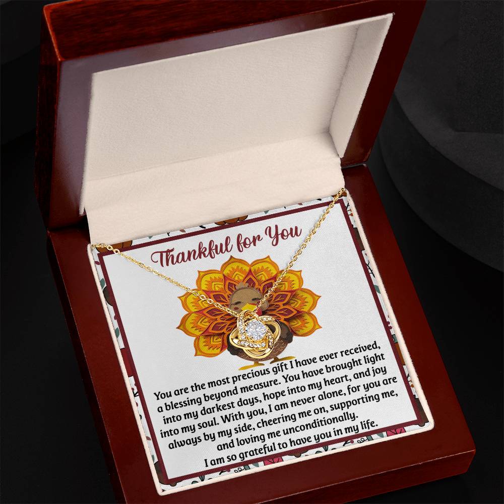 Hope in My Heart Love Knot Necklace – Thanksgiving Jewelry Gift