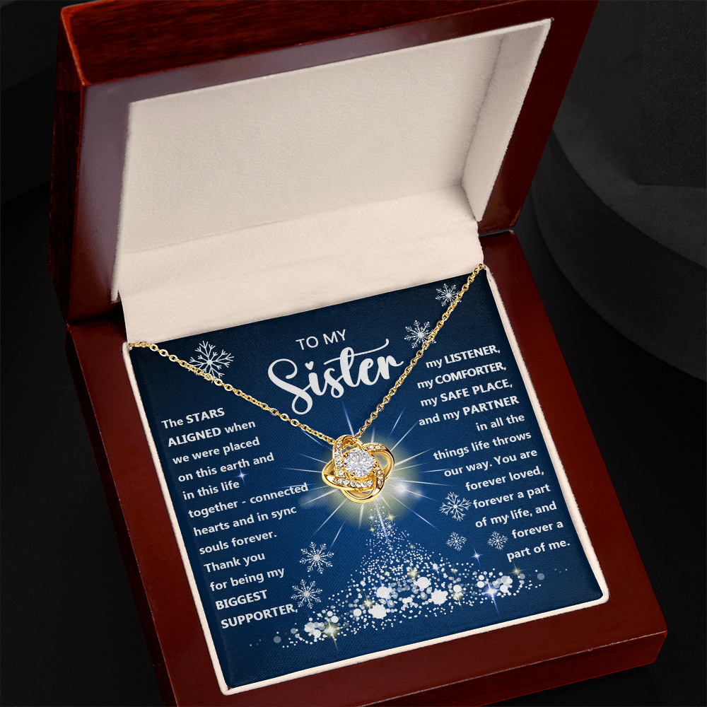 To My Sister “The Stars Aligned” Message Card with Necklace | Christmas Gift for Sister | Sentimental Sister Keepsake