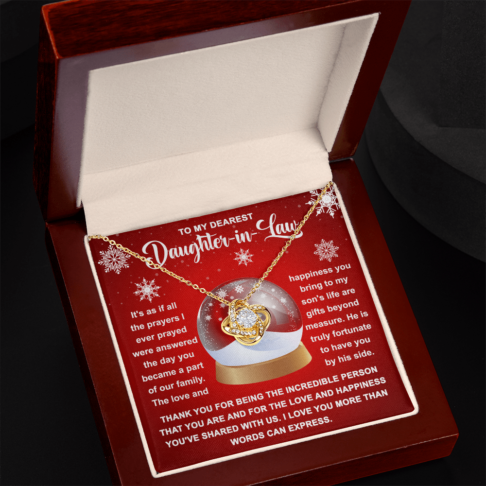 To My Dearest Daughter-in-Law, Thank You for Being You – Christmas Necklace Gift