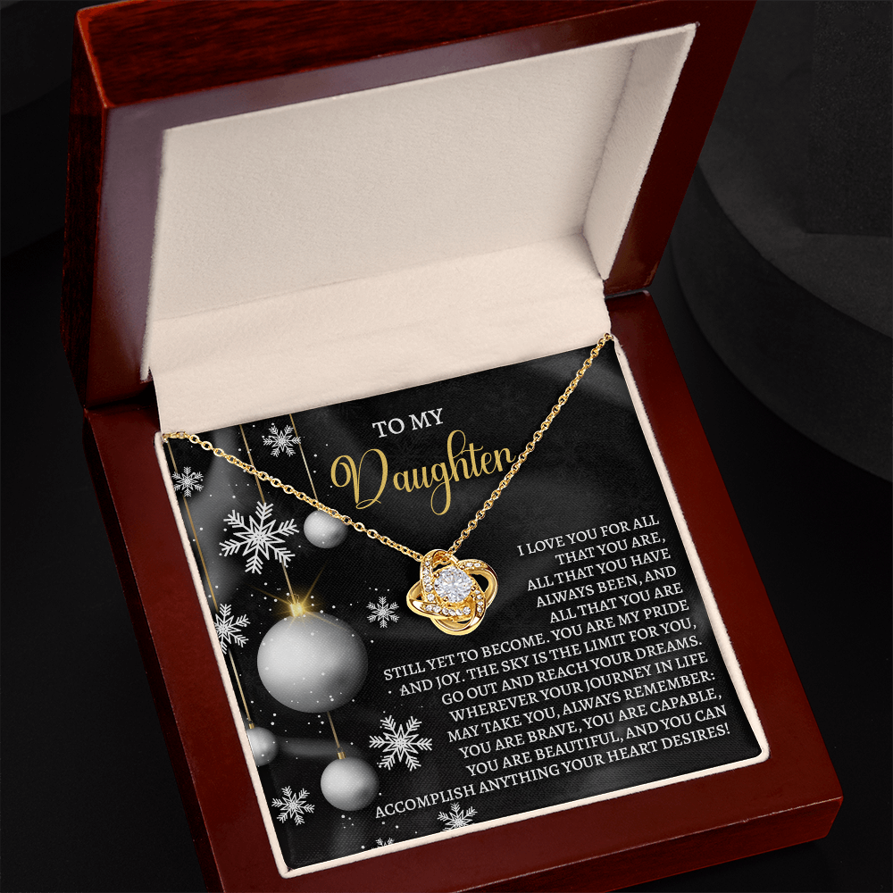 To My Daughter – You Are My Pride and Joy, Reach Your Dreams, Inspirational Christmas Gift Necklace