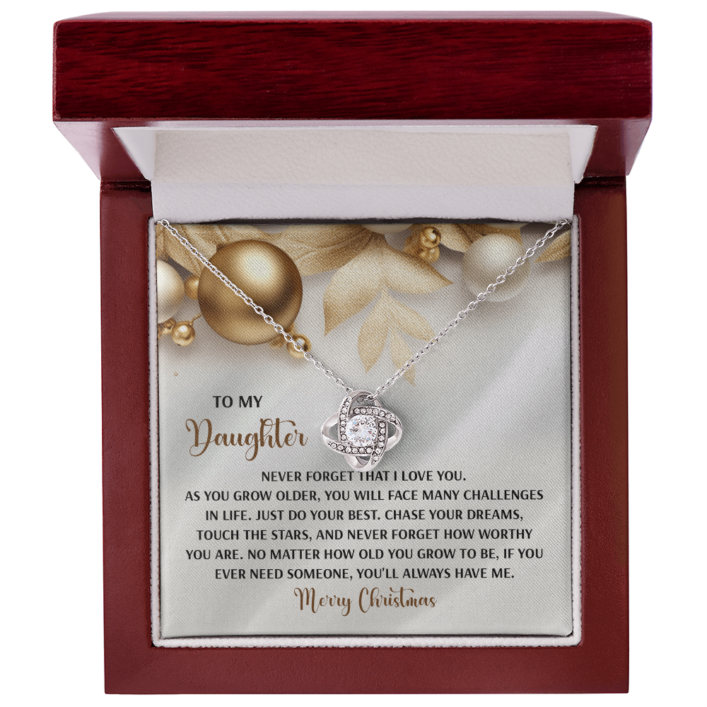 To My Daughter, Never Forget How Worthy You Are – Merry Christmas Necklace Gift