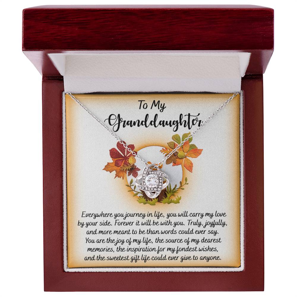 My Love by Your Side Love Knot Necklace Gift for Granddaughter