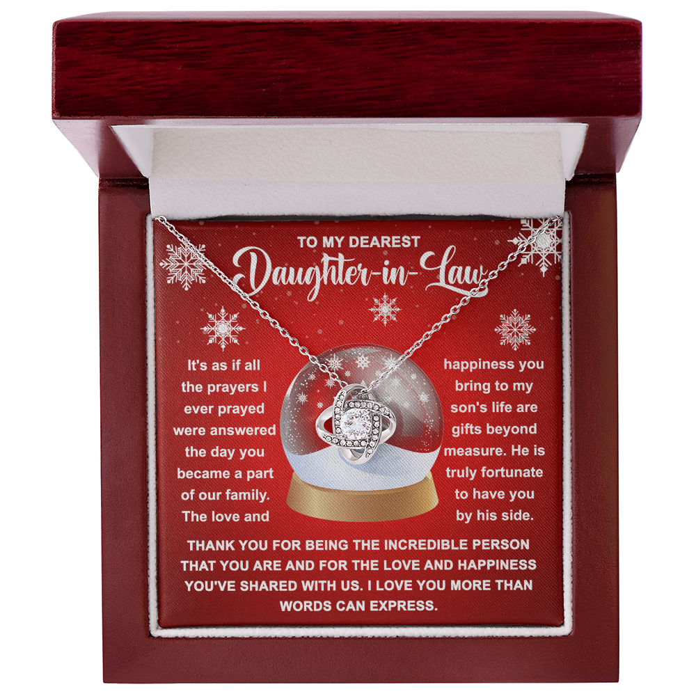 To My Dearest Daughter-in-Law, Thank You for Being You – Christmas Necklace Gift