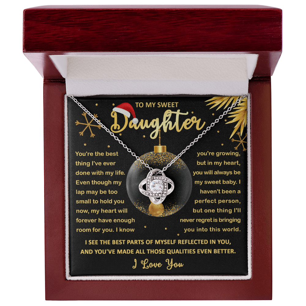 To My Sweet Daughter – I'll Always Have Room for You, Unconditional Love Christmas Gift Necklace for Her