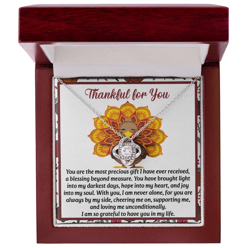 Hope in My Heart Love Knot Necklace – Thanksgiving Jewelry Gift