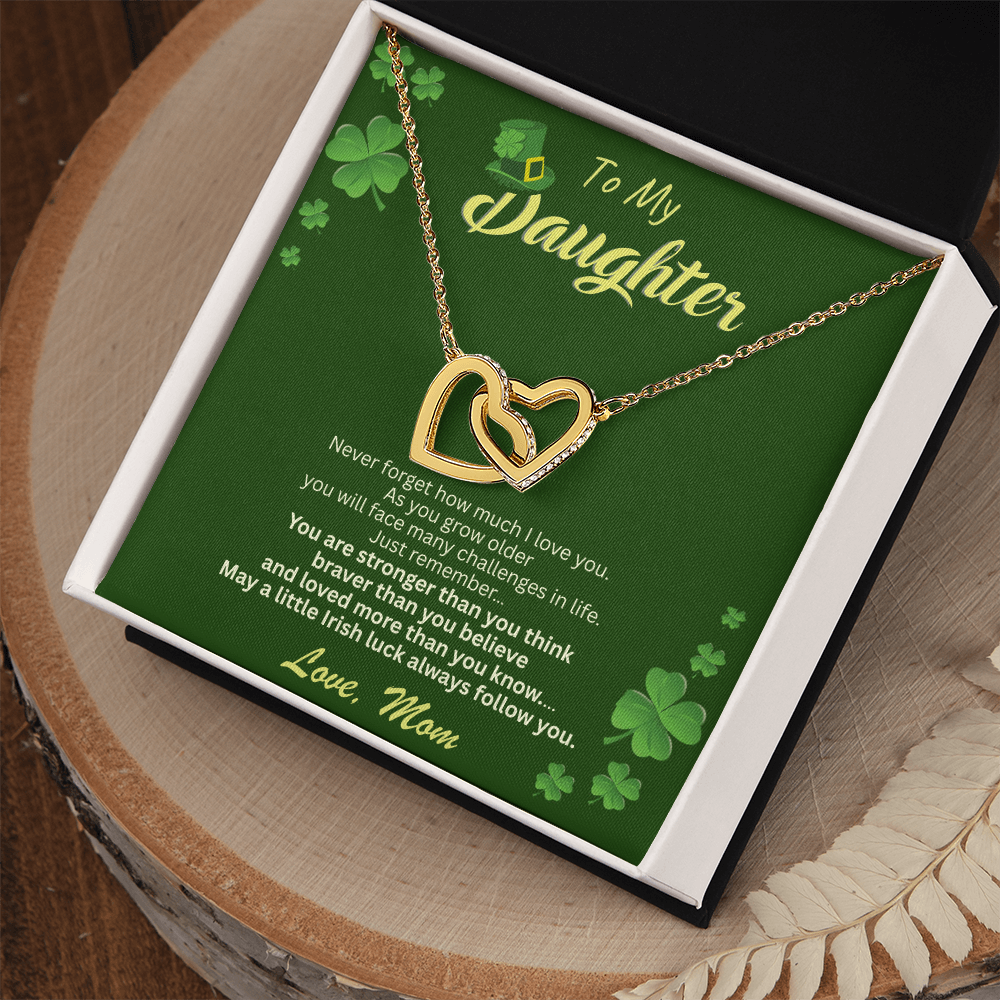 To My Daughter Necklace – Personalized Gift From Mom or Dad | Lucky Shamrock Inspirational Jewelry