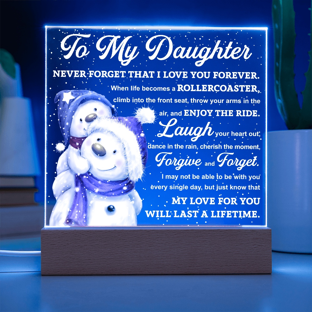 To My Daughter – Snowman Winter Love Acrylic Plaque