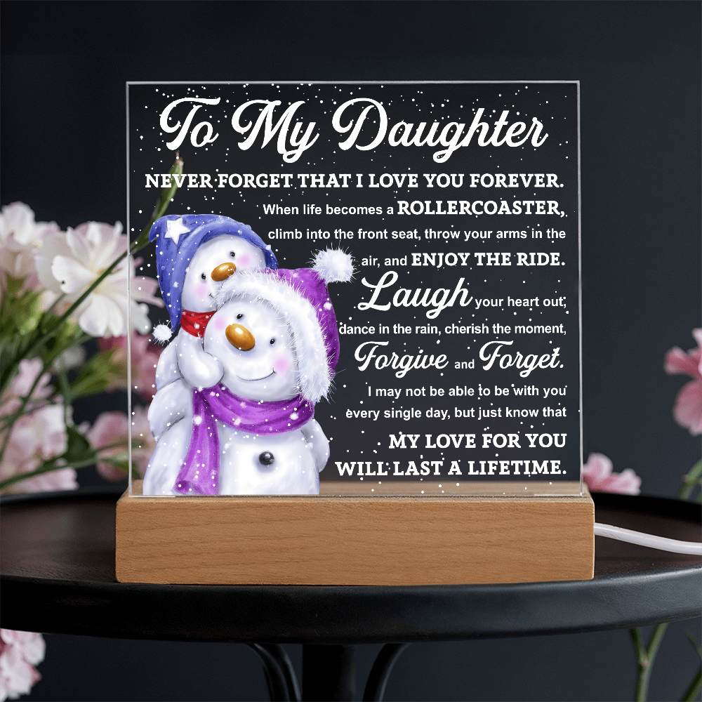 To My Daughter – Snowman Winter Love Acrylic Plaque
