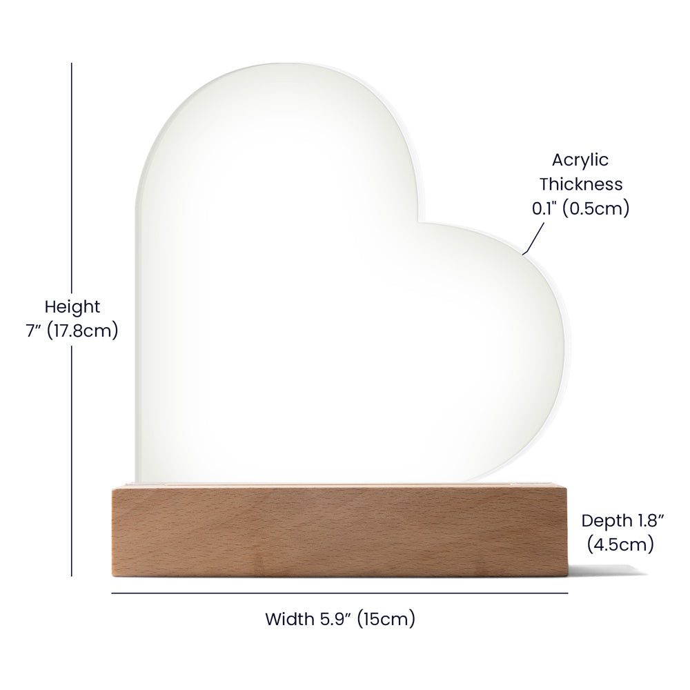 To My Granddaughter Lighted Heart Acrylic Plaque – Braver, Stronger, Smarter, Loved • LED Night Light Keepsake • Inspirational Gift from Grandma or Grandpa