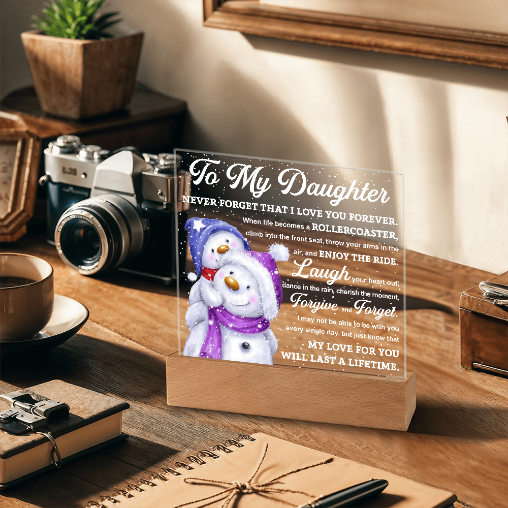 To My Daughter – Snowman Winter Love Acrylic Plaque