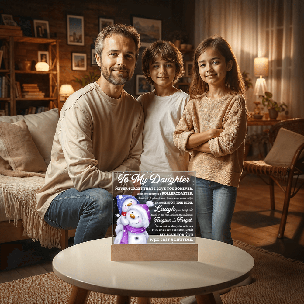 To My Daughter – Snowman Winter Love Acrylic Plaque