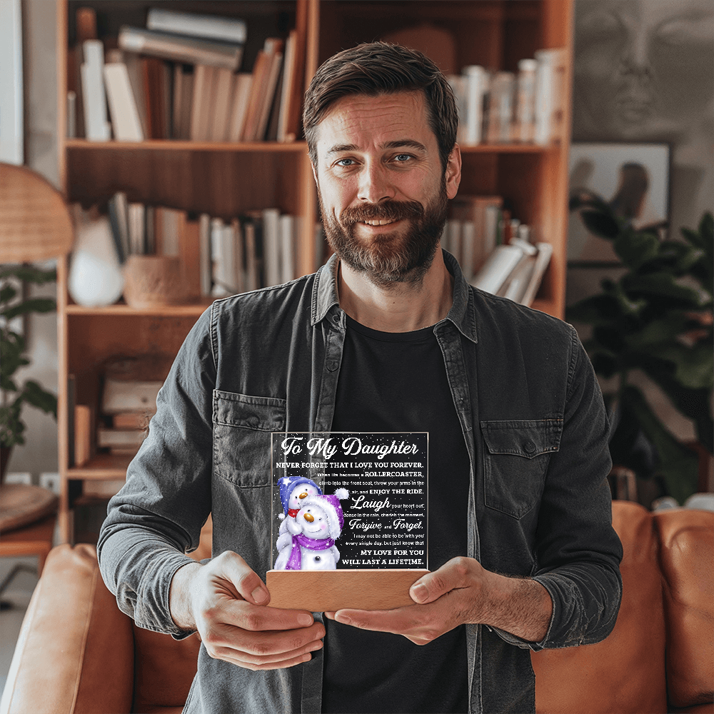 To My Daughter – Snowman Winter Love Acrylic Plaque