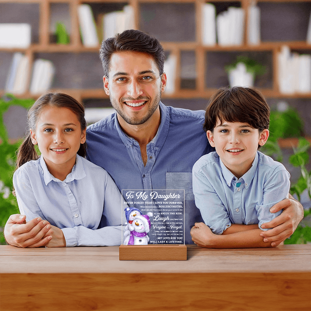 To My Daughter – Snowman Winter Love Acrylic Plaque