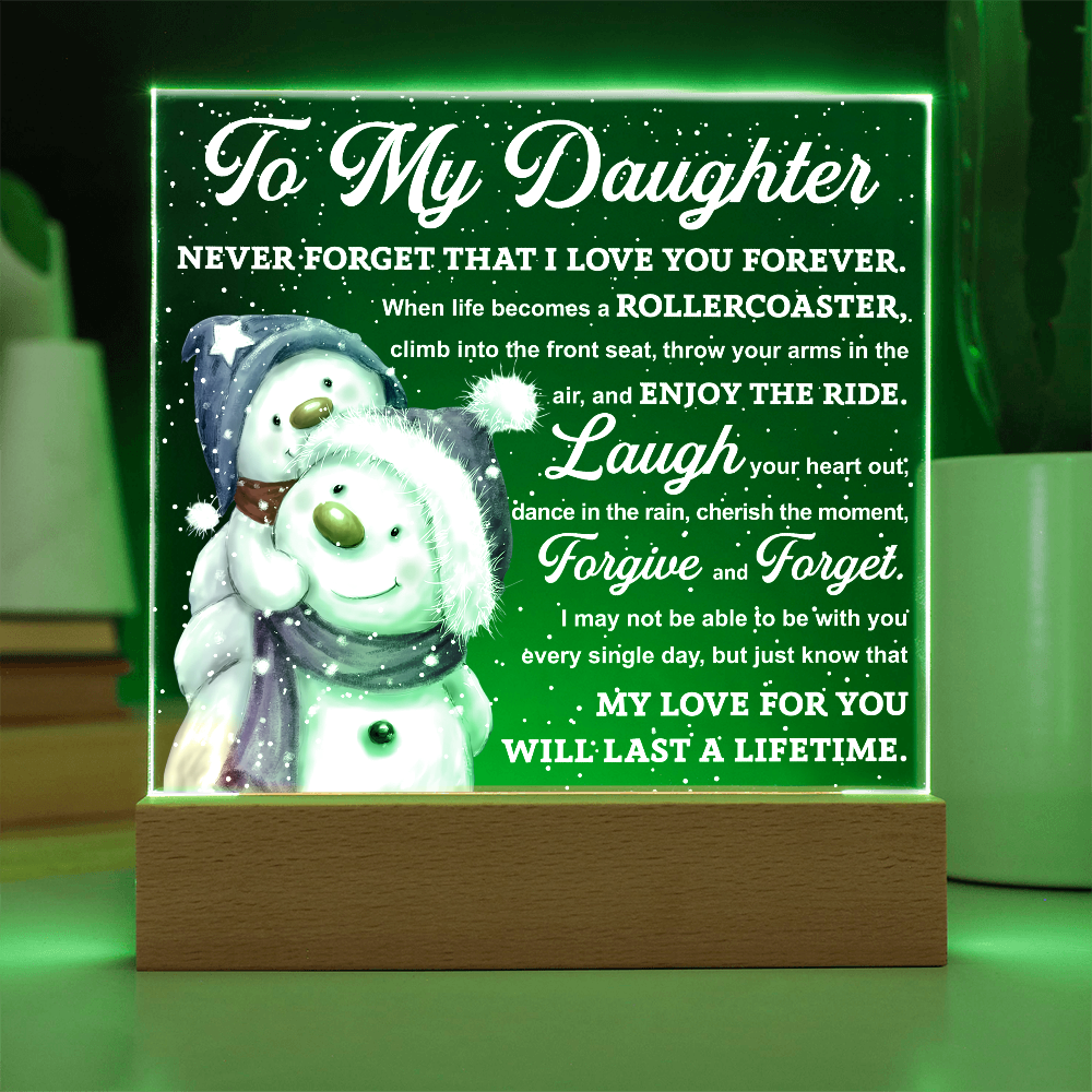 To My Daughter – Snowman Winter Love Acrylic Plaque
