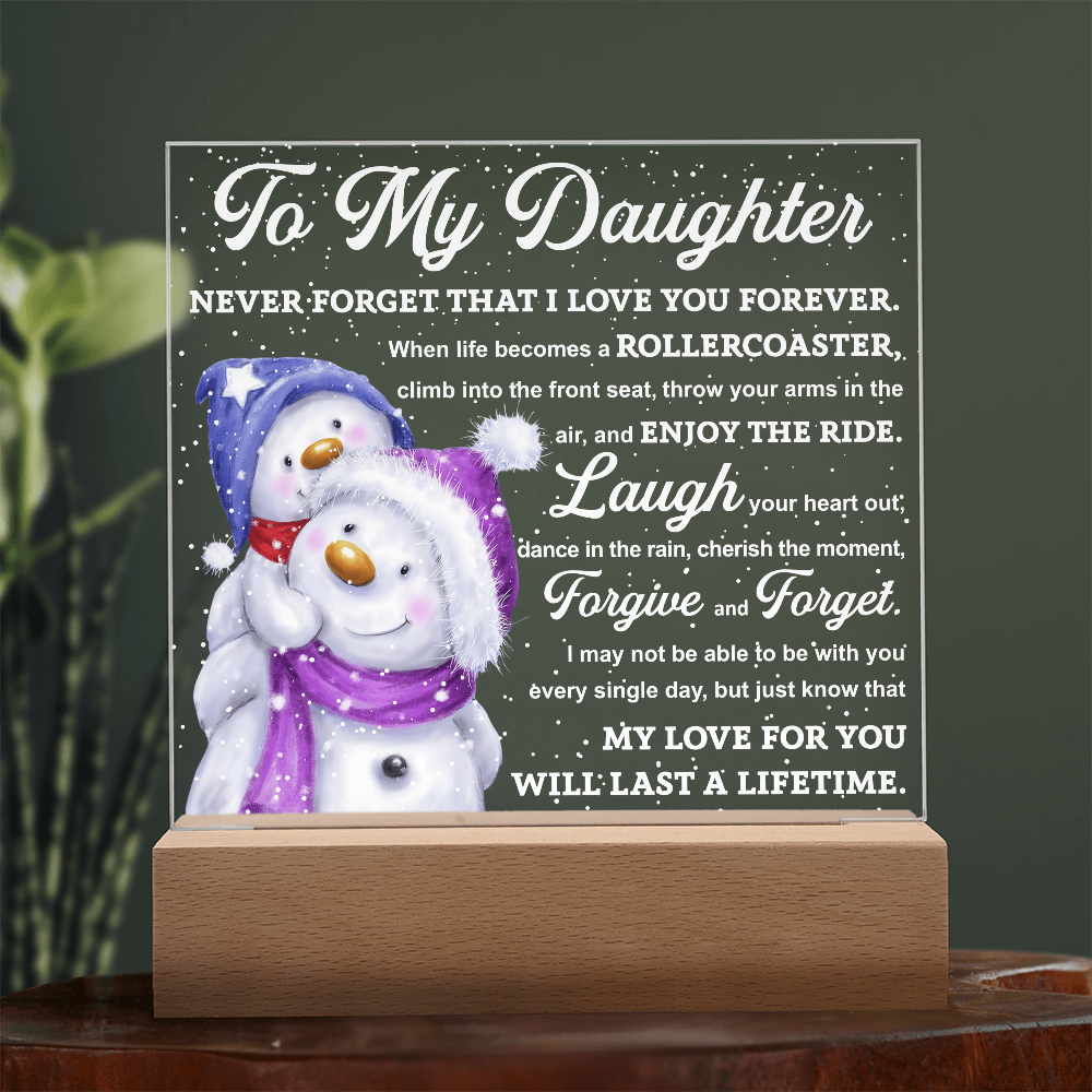 To My Daughter – Snowman Winter Love Acrylic Plaque