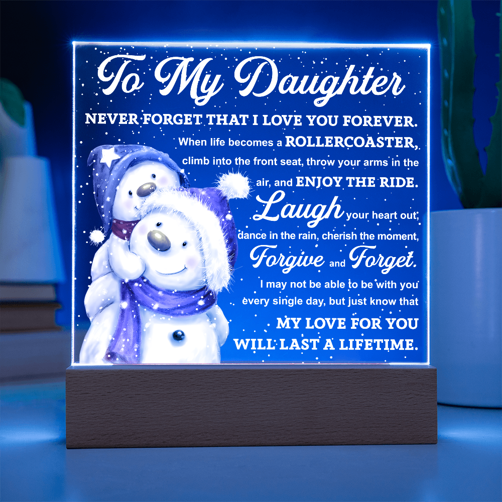 To My Daughter – Snowman Winter Love Acrylic Plaque