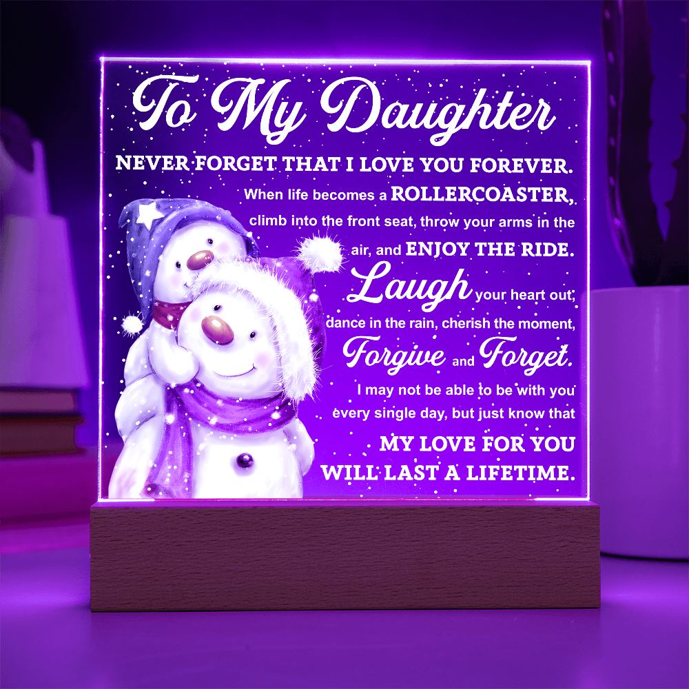 To My Daughter – Snowman Winter Love Acrylic Plaque