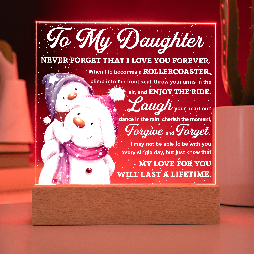 To My Daughter – Snowman Winter Love Acrylic Plaque