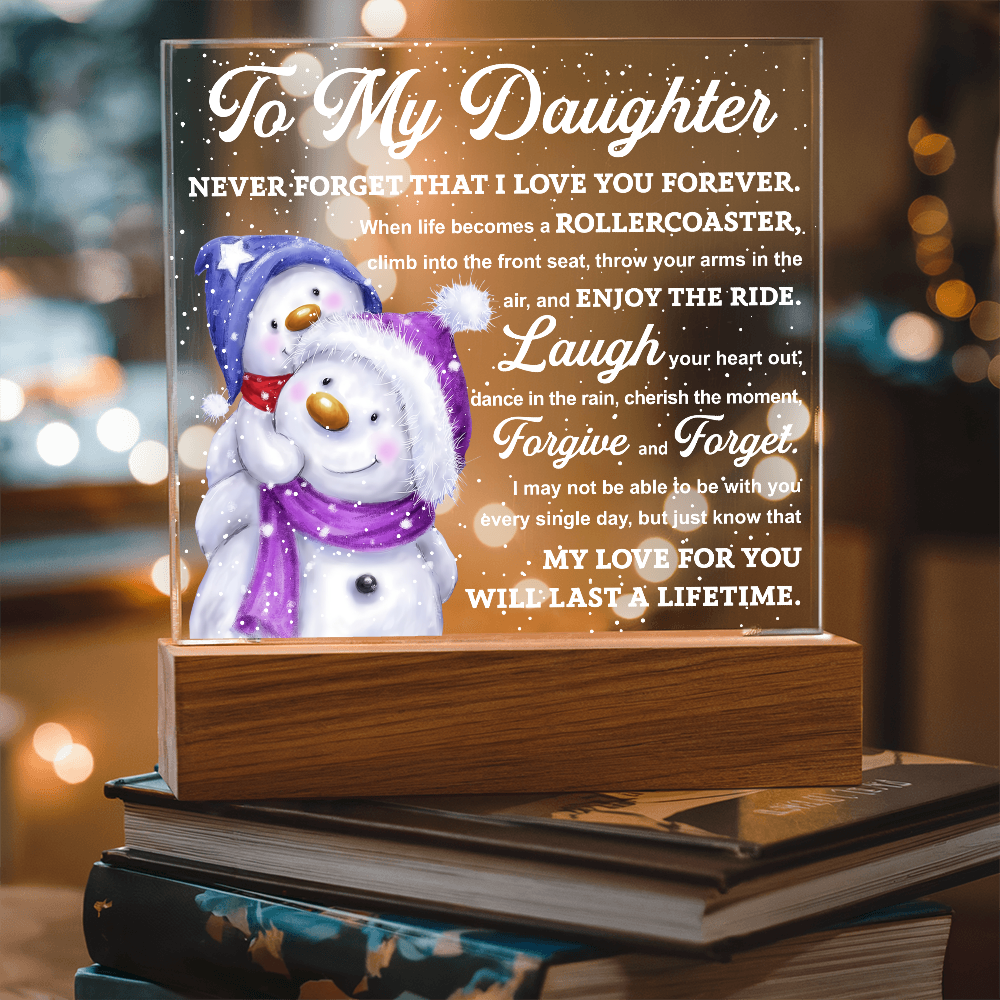 To My Daughter – Snowman Winter Love Acrylic Plaque